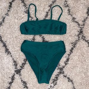 Green/turquoise bikini set